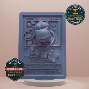 Bulbasaur - Tarjeta Pokémon 3D - Archivo STL compatible con impresora FDM
