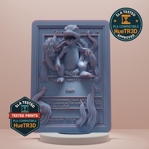 Charmeleon - 3D Pokemon Karte - STL File FDM Drucker kompatibel