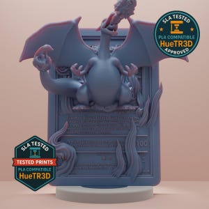 Charizard - Carta Pokémon 3D - Arquivo STL compatível com impressora FDM