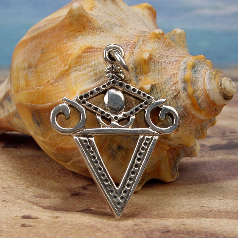 LA SIRENE Voodoo Vodou Loa Lwa Veve Charm Pendant in Solid Etsy UK