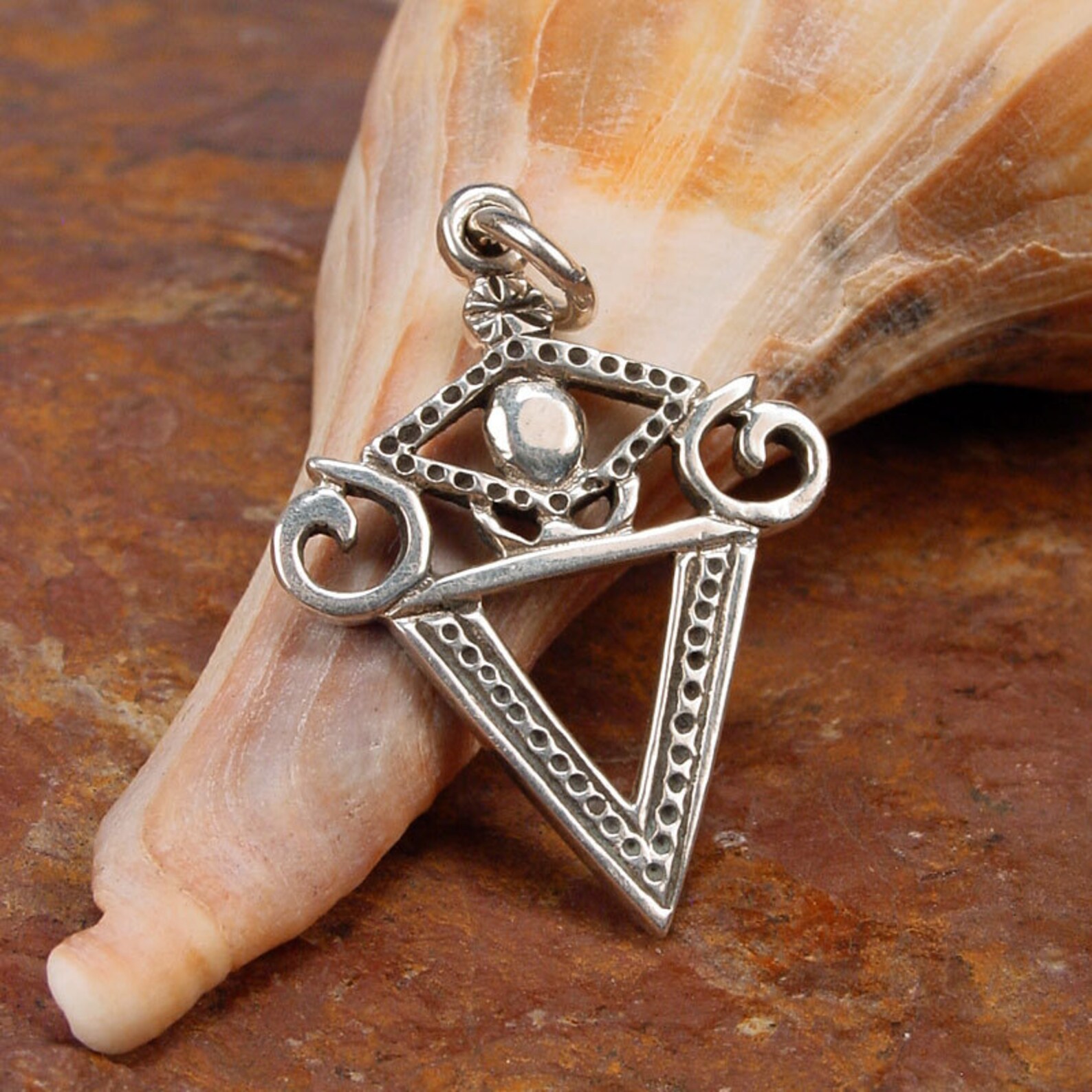 LA SIRENE Voodoo Vodou Loa Lwa Veve Charm Pendant in Solid Etsy