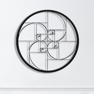 Golden Ratio Metal Wall Art, Fibonacci Spiral Wall Art, Minimalist Wall Gift, Golden Ratio Metal Wall Decor, Wall Decoration,