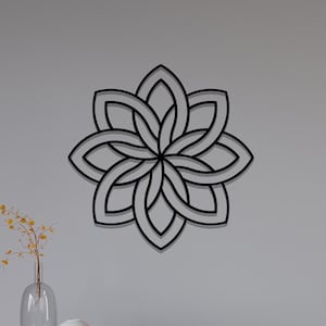 Elegant Lotus Flower Metal Wall Art, Lotus Flower Metal Wall Art, Yoga Studio Wall Decor, Yoga Art, Home Decor, Bohemian Wall Art,