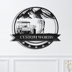 Custom Golf Wall Decor, Personalized Golfer Metal Art, Golf Home Decor, 19th Hole Wall Sign, Golf Wall Art Decor, Outdoor Metal Sign