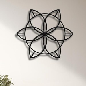 Sacred Geometry Metal Wall Art: Mandala Torus Yantra Sculpture