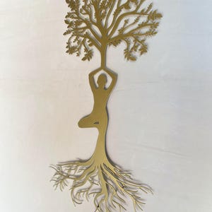 Yoga Tree Metal Wall Art: Meditation Decor, Hindu Sign image 7
