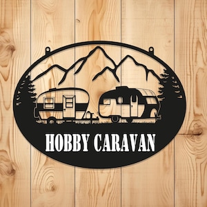 Cartello in metallo personalizzato per camper, decorazione murale personalizzata per campeggio in camper, decorazione per avventure all'aria aperta, regalo per campeggiatori e amanti dei viaggi