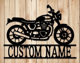 Personalisiertes Motorrad-Garagenschild: Benutzerdefiniertes Metall-Biker-Typenschild