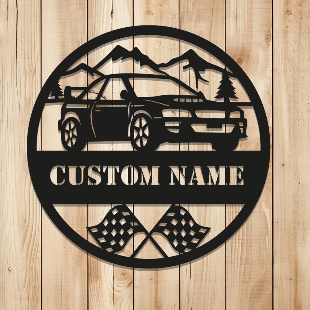 Personalized Rally Car Metal Name Sign: Garage Wall Art - Etsy