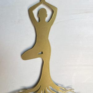 Yoga Tree Metal Wall Art: Meditation Decor, Hindu Sign image 8