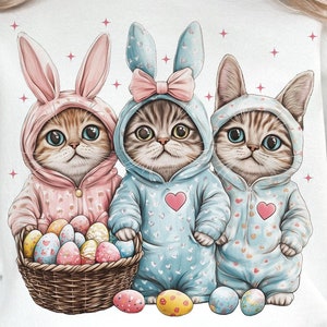 Joli Chat De Pâques Png, Png De Chat De Pâques, Lapin De Pâques Png, Joli Chat De Pâques, Design Sublimation, Chats De Printemps, Coquette De Lapin De Pâques png