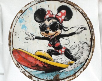Minnie Retro Summer Png, Trendy Summer Shirt Png, Surfing Png, Cute Summer Png, Summer Vibes Png, Girls Summer Png, Retro Summer Sublimation