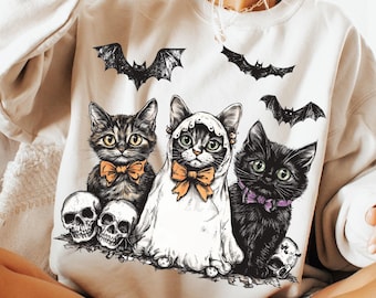 Spooky Cat Social Club png, Ghots Cat png, retro halloween png, trending png, Gothic png, black cat png, Cat mom png, Halloween cat mama png