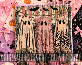 Striped Ghosts Clothespins Halloween Png, , Glam Ghosts Halloween Png, Preppy Polka Dot Leopard Print Shirt Sublimation Designs, Girly Png