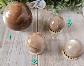 Peach Moonstone Sphere