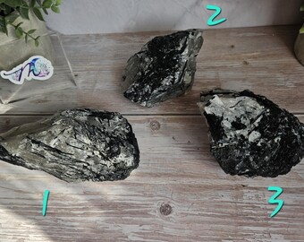 Raw Quartz and Black Tourmaline Freeform-Large