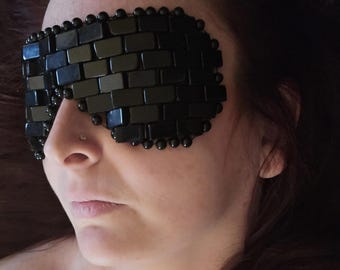Crystal Eye Masks- Rose Quartz, Green Aventurine, Clear Quartz, Black Obsidian - Self-care