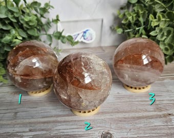 Fire Quartz Crystal Sphere – Hematoid Quartz