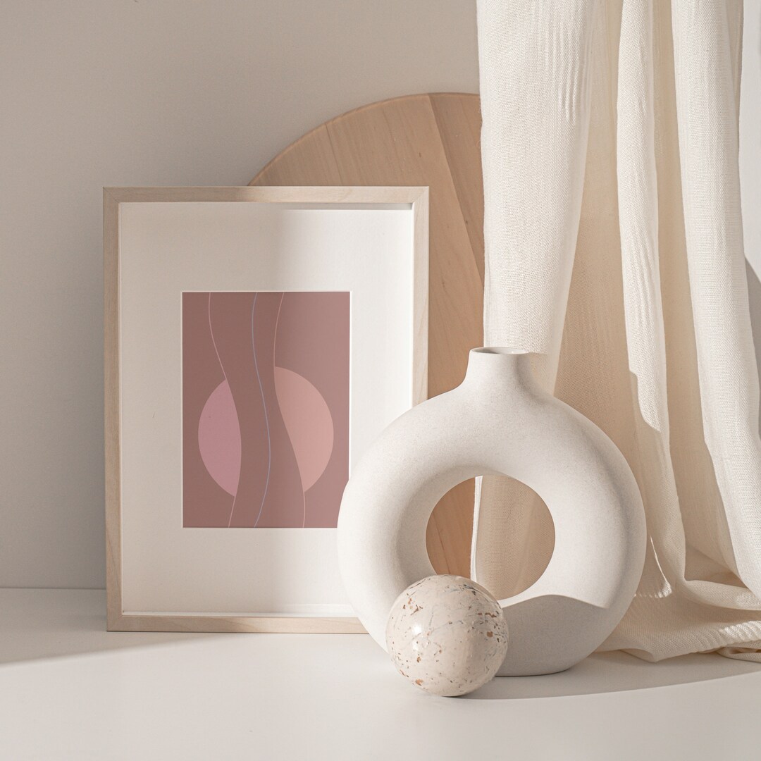 Geometric Lines and Shapes Printable Wall Art Instant - Etsy