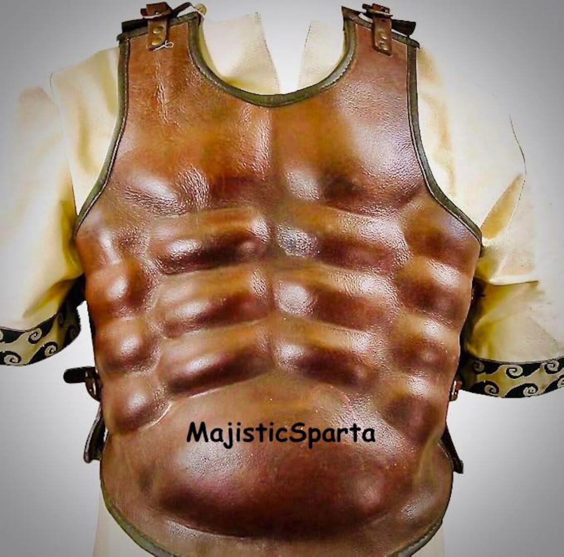 Leather Muscle Armor Breastplate Custom Gladiator Chest Armor