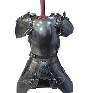 Azure Knight Chest Plate: 18 Gauge Steel Cuirass - LARP SCA Costume