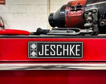 Personalized Aviation Mechanic Toolbox Nameplate: A&P Mechanic Gift