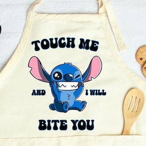Funny Stitch Apron, Stitch Baking Apron, Mom Kitchen Apron, Little Chef Kitchen Apron, Lilo Stitch Apron, Mothers Day Gift for Her Lilo Gift