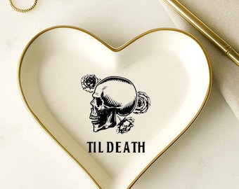 Til Death Ring Dish, Maid of Honor Gift, Til Death Jewelry Tray, Bridesmaid Ring Dish, Bridesmaid Proposal Gift, Bridesmaid Jewelry Tray