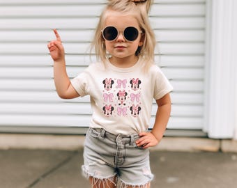 Minnie Coquette Pink Bow Shirt, Minnie Mouse Kids Shirt, Disney Minnie Toddler Shirt, Pink Bow Toddler Shirt, Disney Minnie Bow Sweatshirt