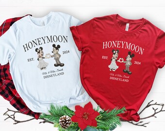 Personalized Disney Honeymoon T-Shirts, Just Married Disney Tees, Wedding Anniversary Shirts, Mr and Mrs Disneyland Shirts