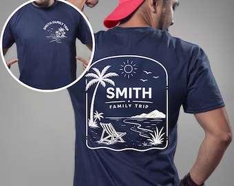 Custom Family Trip Shirts, Matching Beach Vacation Tees, Personalized Summer Holiday Shirt, Cruise Family T-Shirt, Summer Vacation Group Tee