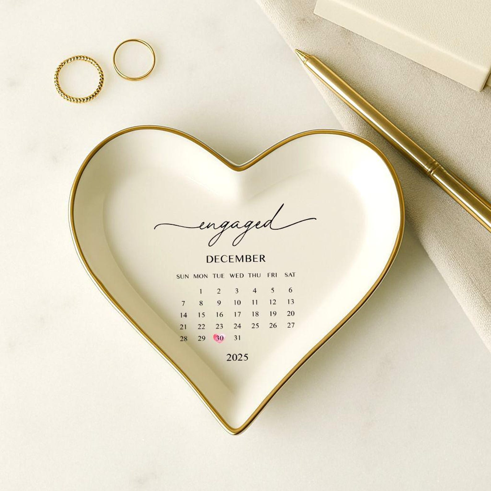 Personalized Engagement Ring Dish, Engagement Dish, Wedding Ring Dish ...