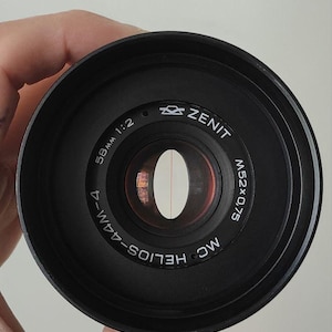Canon EF BTF Lens Helios 44 58mm  ANAMORPHIC Amber  Cinemod lens ef mount
