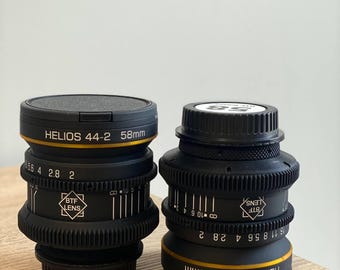 Helios 44-2 58mm アナモルフィックシネレンズ、アンバーボケ、EF