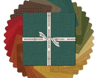 FREE SHIPPING Woolies FLANNEL Desert Sunset Fabric Layer Cake - 10&quot; x 10&quot; Pre-Cut Quilt Squares 42 Pieces by Maywood Studio