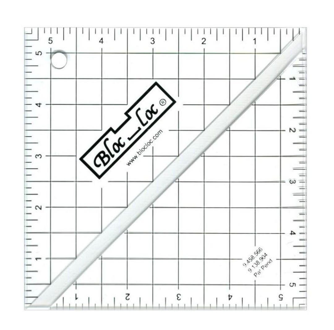 One Haft Ruler Bloc Loc Half Square Triangle Ruler - 5.5 Inch X 5.5 Inch - BLLHST-5.5 ...