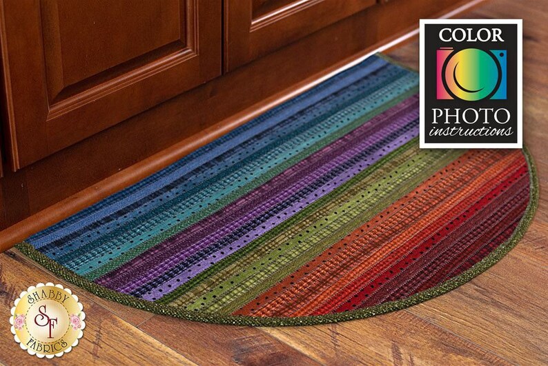 Jelly Roll Slice Rug Pattern by Shabby Fabrics Fabric Strips Etsy