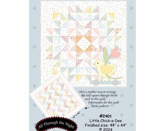 Little Chick-A-Dee Quilt Pattern - Baby Chick Easter Quilt Pattern - Author Bonnie Sullivan
