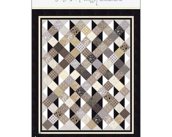 Simply Serene Easy Quilt Pattern Precut Friendly Geometric Basket Weave Look by Diana Beaubien Pleasant Valley Creations