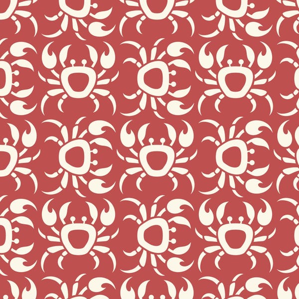 Ocean Motion Crab Cotton Fabric by Cloud 9 Fabrics - Beach, Ocean, Coastal Fabric
