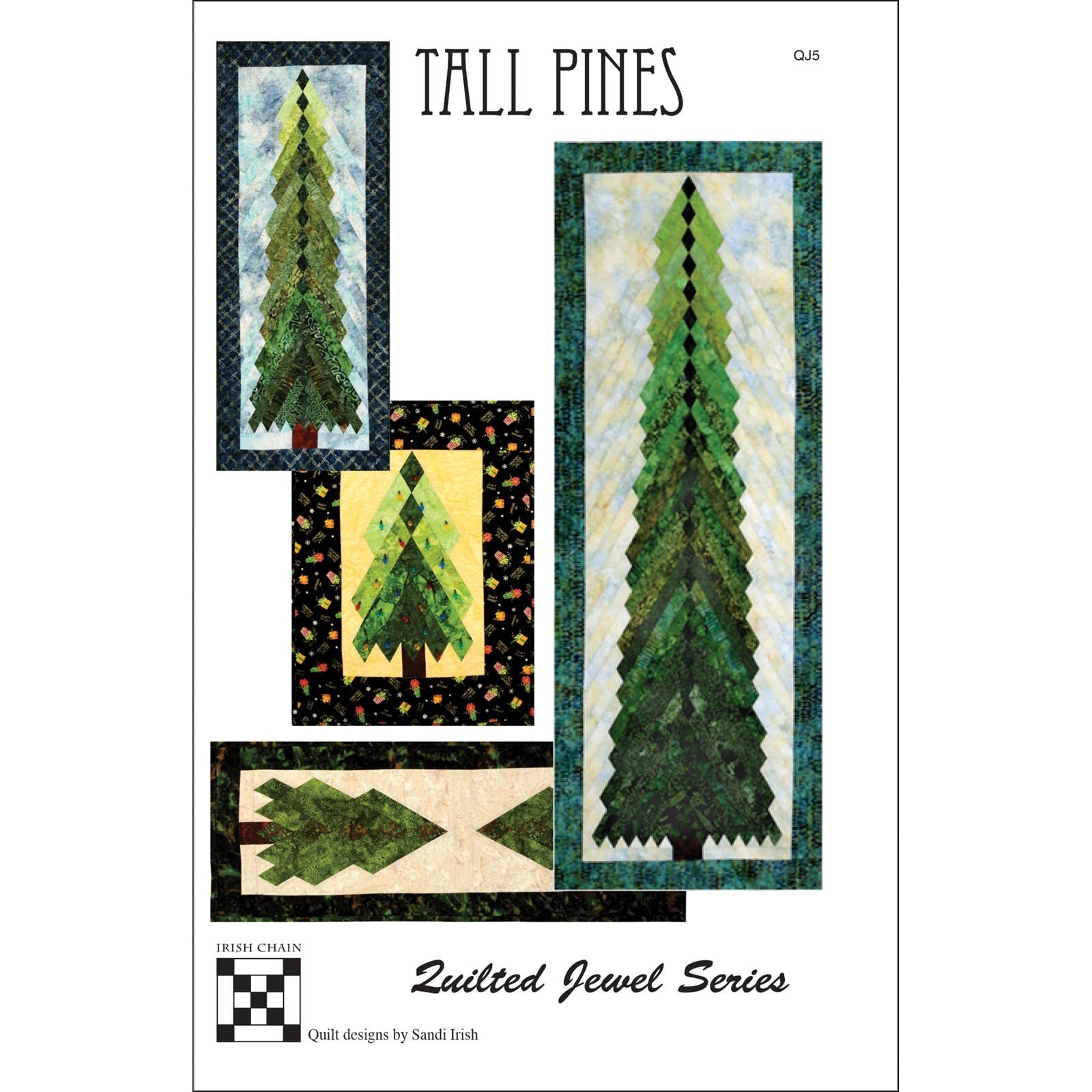 Tall Pines Christmas Tree Quilt, Wall Hanging and Table Runner Pattern Vendor The Irish Chain