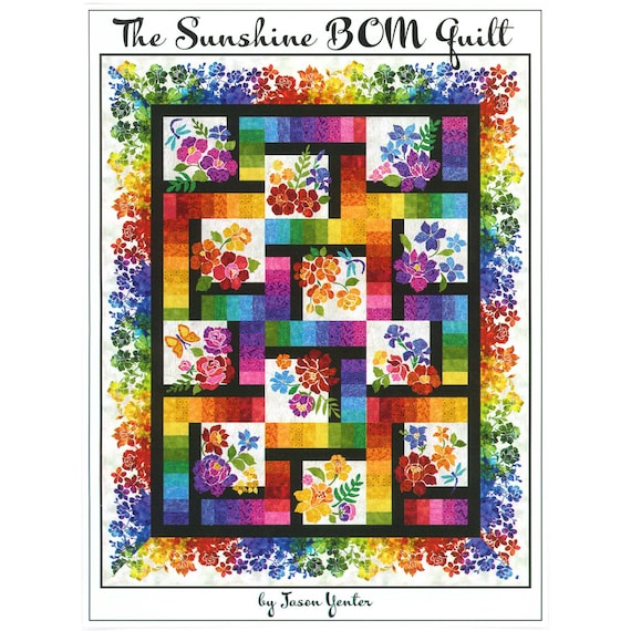 Sunshine Garden BOM QUILT PATTERN  by Jason Yenter - Vendor In the Beginning - pattern only