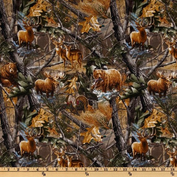Realtree Camo Hunting Fabric 100 Cotton Fabric By the Etsy