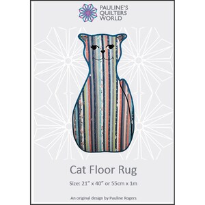 Cat Shaped Floor Rug Pattern by Pauline Rogers - Pauline’s Quilters World - Kid’s Nursery Rug Pattern - Kitty Rug, Kitten Rug