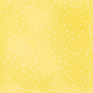 May include: A yellow background with a white polka dot pattern.