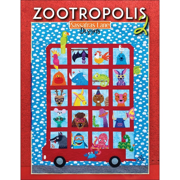 Zootropolis 2 Animal Applique Quilt Pattern Book - Quilt and Pillow Patterns - Sassafras Lane Designs - Shayla Wolf Designer