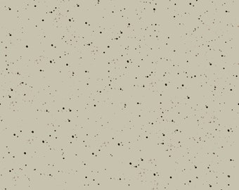 Love Is... Nursery Baby Fabric Speckled Solid Taupe Light Grey by Maywood Studio Cotton Quilt Fabric - Designer Hannah Dale - 6205-K