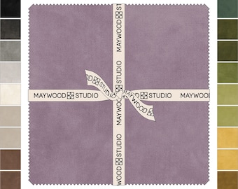 FREE SHIPPING Woolies Flannel Color Wash Fabric Layer Cake - 10 Inch Squares 42 Pieces Pre-Cut Cotton Fabric by Maywood Studio
