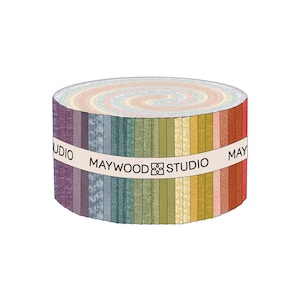 Woolies Flannel Sorbetto Vol 2 Fabric Jelly Roll - 2.5 Inch Strips 40 Pieces Pre-Cut Cotton Fabric by Maywood Studio