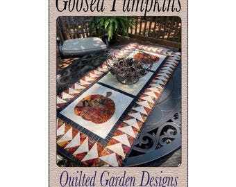 Flying Geese Pumpkin Table Runner Pattern – Quilted Fall Decor (22” x 48”)